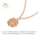 Chow Sang Sang colored gold necklace mint 18K rose gold lingering eight-pointed star necklace 91599N price 45 cm