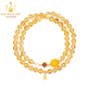 Bailuoqi Brazilian Natural Citrine Bracelet Women's Double Circle Multi-circle Stacked Bracelet Beeswax Pearl Transfer Beads 8mm Beads