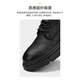 Heilan House HLA men's shoes versatile casual shoes autumn and winter leather thick-soled work shoes for men L011 black (increased style) 41