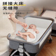 JOT TMM crib spliced large bed newborn cradle folding mobile multi-functional rocking bed with changing table to help you sleep, free changing table + coconut palm mat + mosquito net