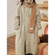 OCTOPUSME Octopus Home 10/31 New at 20:00, long windbreaker style cotton coat for women, gray coffee color M