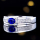 HEEKAIYI Sapphire Ring for Men Royal Blue 18K Gold Diamond Ring Chinese Valentine's Day Birthday Gift for Husband and Boyfriend Selected Sapphire Ring for Men 0.53 carat 18K Gold Inlaid
