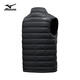 Mizuno (MIZUNO) outdoor lightweight down vest men's short autumn and winter inner and outer vest stand collar vest black 2XL