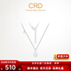CRD Ke Laidi spot sparkling pt950 platinum necklace good luck small round pendant platinum set chain versatile 4.20g
