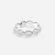 APM Monaco New Product Pave Ring Silver White Pavé Simple Hand Jewelry Geometric Design Gift Silver Size 48