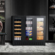 Senling Red Wine Cabinet Constant Temperature Wine Cabinet Four Temperature Zone Red Wine Cabinet Ultra-thin Embedded Intelligent Frequency Converter Large Capacity Household Tea, Liquor and Beverage Refrigeration and Preservation Cabinet Black Three Temperature Zones | Red Wine + Cigars + Tea + Beverages | 350 pieces, 36 bottles