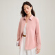 INMAN Simple Commuting Long Sleeve Shirt Women's 2025 Autumn Professional Versatile Embroidered Loose Stacking Shirt Top Lotus Pink-18538749 S