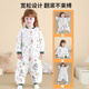 Nanjiren baby split-leg constant temperature sleeping bag autumn and winter children's anti-kicking quilt baby home clothes Tianzhu cotton one-piece pajamas 90 yards