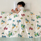 Cotton children's sleeping bag, baby quilt, spring and autumn dual-purpose kindergarten beanie anti-kick sleeping bag, universal for all seasons, wonderful dinosaur, skin-friendly and soft, 100*150+pillow core 30*75, winter style 6Jin Jin equals 0.5kg