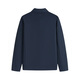 Navigare Zhang Xincheng's same style small sailing half open collar sweatshirt autumn new simple casual long-sleeved men's base shirt navy blue XL