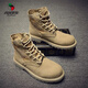 Western Camel (VANCAMEL) zapatos de trabajo al aire libre 2025 invierno Wolf Wolf mismo estilo Martin botas estilo británico medio superior retro ligero color arena 41