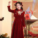 Disney (Disney) Girls New Chinese Style Princess Dress Winter 2026 New Year of the Horse New Year Clothes Children New Year Festive Clothes Red 150 Chinese Style New Year Clothes