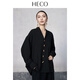 HECO Vertical Diabolo New Chinese Design Bamboo Knot Button Profile V-neck Long Sleeve Shirt Women's New Winter Top White S