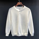 Beihai Erxiang 2025 Autumn New Men's Henry Collar Sweater Tops Versatile Simple Solid Color Breathable Fashion Bottoming Apricot L 120-135Jin Jin is equal to 0.5 kg
