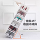 Yusenyi Plastic Shoe Box Transparent Storage Box Drawer-type Porch Storage Artifact Single Shoe Cabinet for Shoes to Save Space Shoe Rack Women's Flip Cover Black Frame (Buy 6 Get 6 Free 12 in total) 0x0x0cm