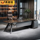 Aosenming simple boss desk office desk modern president desk and chair combination high-end chairman leadership executive desk work table Gabon gloss ebony 2.0 meter boss desk