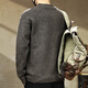 Gu Xiansen American high-end Henry collar sweater men's autumn and winter new trendy brand casual warm sweater tops jacket for men black gray M 110-130Jin Jin is equal to 0.5 kg