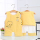 Baby cotton pocket to protect the tummy and prevent colds, baby and children's autumn and winter anti-kick quilt vest-style shoulder pads, yellow - cat size 66, recommended 10-13 Jin Jin equals 0.5 kg