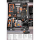 German quality tool box full set of household hardware tool set with multi-functional hardware repair Dating electrician group W4 power 1 battery_118 pieces king set_screw tightening