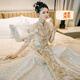 ROAR UTHAUG Show and Clothing 2025 New Champagne Color New Chinese Style Wedding Dress Elegant Small Wedding Toast Outfit Outfit XH1434 Qian Yan No Headgear S