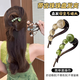 Simple and casual one-word twist clip on the back of the head, gradient color, new grab clip, high-end beaded rhinestone hair clip, one color each, 3 pieces