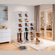 ABDT transparent shoe box drawer folding shoe rack home door dust-proof long boot storage box acrylic shoe cabinet extra large_transparent_with magnetic suction plus 1 layer of partition-can hold 2 pairs of shoes