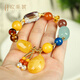 Ouchini Natural Beeswax Bracelet Duobao Bracelet Bracelet Blood Amber and Amber with Amber Water Drop Pendant for Birthday Gift Colorful Water Drop Bracelet
