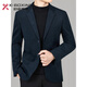 K-Boxing Men's Suit Jacket Business Suit-Sense Workplace Top Men's Casual Warm Wool Wool Single Suit Gray Twill 2862 M 170/88A