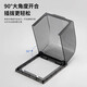 International electrician punch-free oblique five-hole socket waterproof box 86 type heightening and enlarged protective cover bathroom bathroom paste splash-proof box black transparent misaligned 5-hole socket waterproof box suitable for leakage protection large plug
