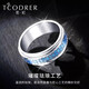 Ruofei platinum ring for men pt950 platinum men's ring enamel craft honeycomb ring can rotate platinum plate ring for men platinum enamel honeycomb ring No. 15 12-13 grams