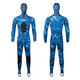 Diving Star 0.5mm Fishing and Hunting Wetsuit Men's Quick-drying Surfing Jellyfish Snorkeling Swimsuit Split Free Diving Wetsuit Set Blue Camouflage S