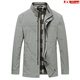 BOSS men's spring and autumn jacket 2024 new parka style business casual stand collar jacket men's high-end jacket light gray M 170