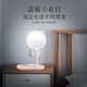 Princess Mirror Creative Desktop Lighted LED Cosmetic Mirror Cute Cat Ears Mirror Dressing Table Fill-Light Desktop Christmas White Cat Ears-Three Color Light