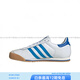 Adidas New Year's Day K74 cow leather fashionable, soft and comfortable low-cut training shoes for men and women, white blue, white blue 36