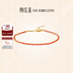 Chao Acer Little Love Rope Yellow 18K Gold Bracelet Women's Gold Stacked Bead Chain Gold Beads Zodiac Year Red Rope Birthday Gift Chain Approximately 15cm+