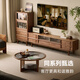 Pusu wood solid wood side cabinet living room TV cabinet standing cabinet household black walnut storage cabinet storage cabinet bucket cabinet bookcase Wangchuan side cabinet丨Mid-February