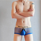 Men's sexy underwear sexy hollow thong transparent see-through JJ passionate flirting adult couple sex products white L