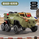 Hanma children's electric car children's electric car children's car drivable children's car armored car detachable barrel standard army green | four-wheel drive + 12V7A battery + remote control + detachable barrel