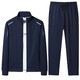 Classic car sportswear suit for men 2025 autumn casual coat cardigan sweatshirt for men spring and autumn running sports suit for men TZ006-Blue L