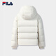 FILA Official RGB Down Women's Down Jacket 2025 Winter Far Infrared Heating Bread Jacket Hooded Warm Jacket