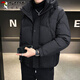 Woodpecker (TUCANO) Down Jacket Men's Winter Casual Jacket Hooded Thickened Short Bread Jacket Cold-proof and Warm Men's Clothing Black XL