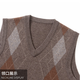 Ordo Cashmere Vest Men's Thick Wool Sweater Autumn and Winter Warm Sleeveless Dad's Wear Middle-aged and Elderly Wear Sweater Zhongka M 105