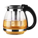 Mengting glass teapot heat-resistant glass large capacity herbal teapot 304 stainless steel filter liner 1500ml