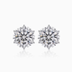 I Do Platinum PT950 Earrings for Women Snowflake Diamond Classic Six Claws Pair of Diamond Earrings Simple Temperament Versatile for Men and Women Snowflake Diamond 50 Points Pair of Earrings