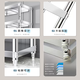 Yusenyi 304 kitchen shelf stainless steel floor-standing storage home rack stainless steel multi-layer thickened thickened layer (304 extra thick) length 70 width 30 height 80 two layers