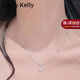 Cindy Kelly light luxury 999 silver necklace for women, high-end, exquisite and practical clavicle chain for wife, wedding anniversary birthday gift for girls, star and moon necklace, practical and high-end for wife and girlfriend