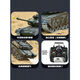 Shantou Lincun super large remote control tank can fire and launch rechargeable metal crawler alloy model boys toy children's car super large 99A type_medium_proportional throttle_independent shock absorber_charged launch_cannon 1 set of 7.4V lithium + sending target