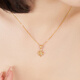 Ming brand jewelry yellow 18K gold pendant color gold starburst necklace gift for women CSC0115 pricing K gold set pendant style CSC0115 about 0.47-0.57 grams