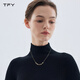 TFY small sugar cube sweater necklace for women 2025 new light luxury niche design high-end autumn and winter retro titanium steel accessories small sugar cube sweater chain