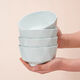 Household tableware minimalist underglaze color celadon solid color bowl 4.5 inch diamond bowl 4 pack